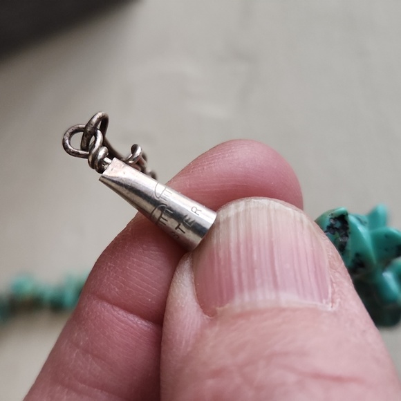 Native American Santo Domingo Chunky Turquoise & Heishi Vintage Necklace  💙🤎 - Picture 9 of 15